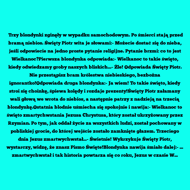 Wielkanoc Według Blondynki